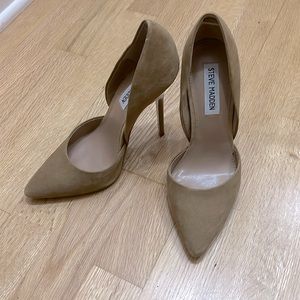 Suede high heels